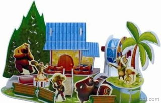 立体拼图益智玩具 地摊热卖的科教DIY新选择